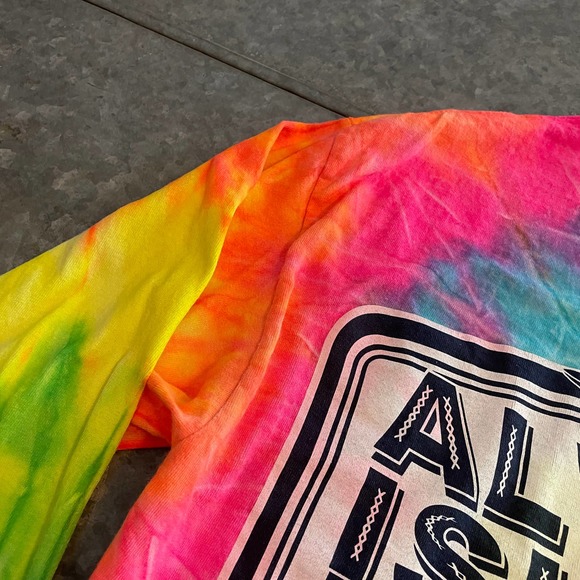 Alvin’s Island Surf Company Neon Tie Dye Long Sleeve Tee Shirt Mens Small Medium - Picture 9 of 10